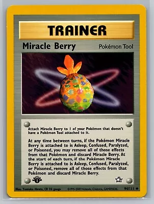 Miracle Berry #94 NM Neo Genesis 1st Edition Pokemon TCG • $1.99