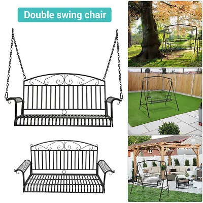 2-Person Metal Porch Swing Chair Outdoor Patio Hanging Bench Seat Yard Furniture • $131.25