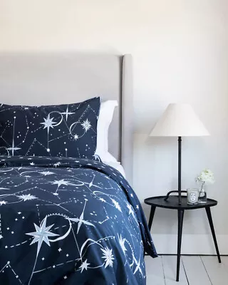 £39 • Buy Chelsea Peers Navy Celestial Cotton Reversible King Size Bedding Set BNIB