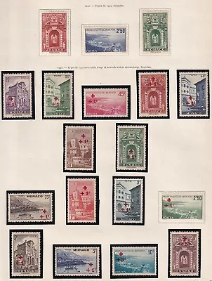 Monaco 1940 Collection Of 18 Stamps VF / HIGH VALUE! • $2.25