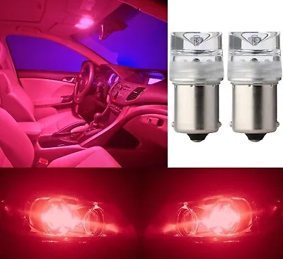 Flosser LED BA15s R5W 1W Red Two Bulbs Interior Trunk Cargo Light Replacement EO • $55.18