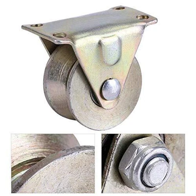 $24.67 • Buy V-Groove Wheel 2 Dia V Roller Wheel With Bracket Sliding Gate Track 45# Stee