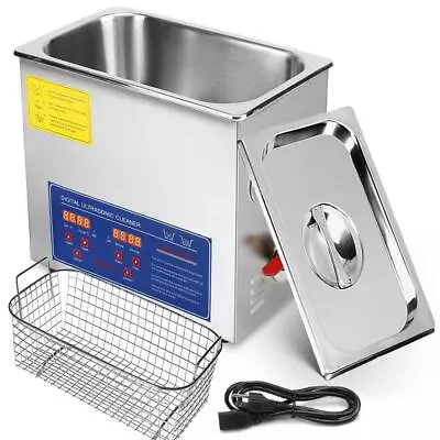 10L Digital Ultrasonic Cleaner Stainless Steel Cleaning Machine 110V USA STOCK • $480.52