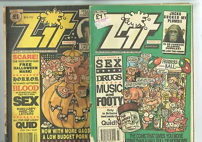 Vintage UK Alternative Comics / Mags ZIT #33 + #34  1990's  Adult Readers!  E17 • $6