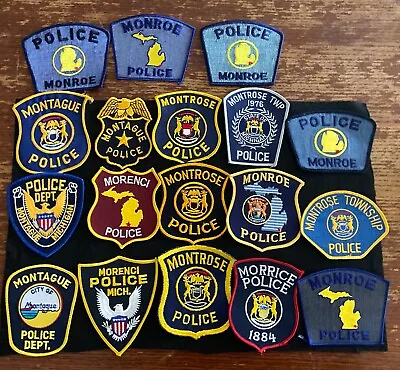 Vintage Obsolete State Of Michigan Police Patches Mixed  Lot Of 18 Item 239 • $12.72