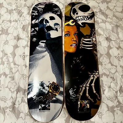 Mike Shinoda RARE Autographed Skate Decks (2) From Glorious Excess Exhibit 2008 • $875