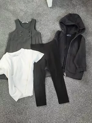 M&S Next Girls School Clothes 3-4 Years Dress Top Leggins Hoodie • £4.50