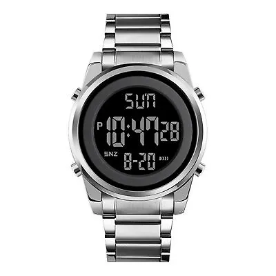 Digital Men Watches Steel LED Wristwatch Male Electronic Alarm Watch Gifts • $26.31