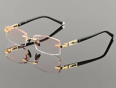 Luxury Pure Titanium Men Eyeglass Frames Rimless Glasses Eyeglasses 55-17-140 • $57