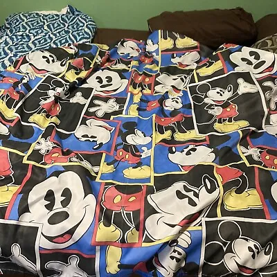 Vintage Disney 1990s Mickey Mouse All Over Shower Curtain Pop Art   Q7 • $19.99
