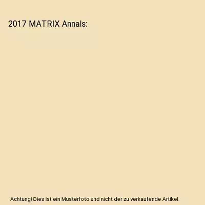 2017 MATRIX Annals • £77.52