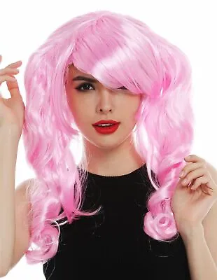 Wig Ladies Carnival Cosplay Gothic Lolita Girly Style Long Pigtails Pink • £9.50