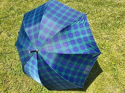 Aramis Tartan Plaid Umbrella Scottie Dog's Head Handle Scottish Terrier • $74.95