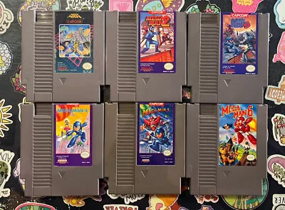 Mega Man 1 2 3 4 5 6 Lot Of Nintendo NES Video Game All Tested Works Capcom • $439.99