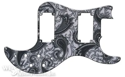 NEW - Pickguard For Peavey T-40 Bass - BLACK/SILVER PAILSEY • $49.99