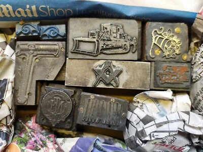 £12 • Buy Mixed Lot Of Letterpress Printing Blocks