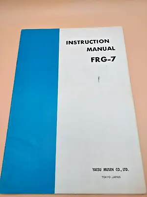 Yaesu FRG-7 Vintage Communications Receiver Manual OEM Instructions Japan • $22.90