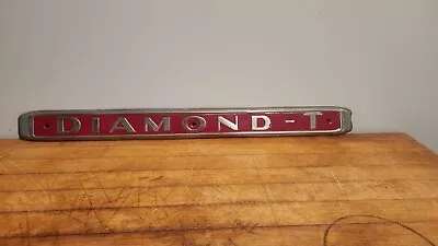 Vintage 1950's Diamond T Truck Aluminum Emblem 25  X 2 3/8  • $125