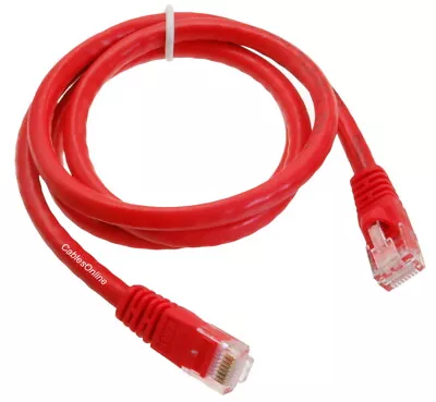 Cat6 Gigabit CrossOver 550Mhz 4-Pairs Bare Copper Red Patch Cable • $7.95