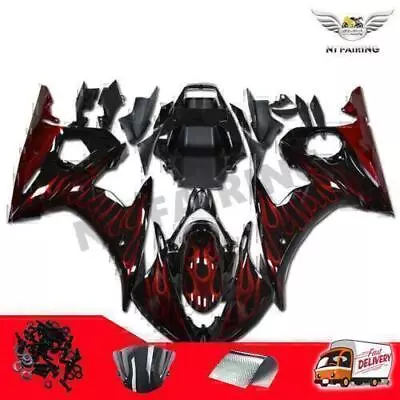 MS Red Flame Injection Plastic Fairing Fit For Yamaha 2003-2005 YZF R6 ABS Q014 • $459.99