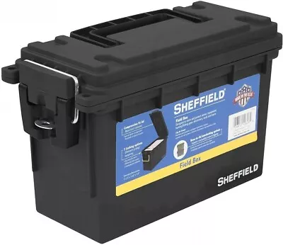 Sheffield 12629 Field Box Ammo Storage Can And Water Resistant Ammo Can Black • $14.05