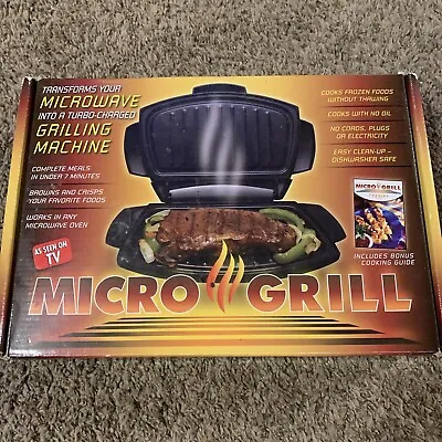 Nib Micro Grill  Grilling Machine Used In Microwave/black/dishwasher Safe/cook B • $37.99