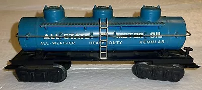 O Gauge Marx All State Motor Oil Tanker / Tank Train Car - Light Blue • $14