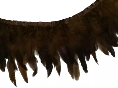 KOLIGHT Pack Of 2 Yards Natural Rooster Hackle Feather Trim Fringe 5-7  In Wi... • $15.47