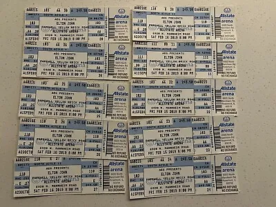 (10) 2019 Elton John Ticket Stubs (chicago) • $24.99