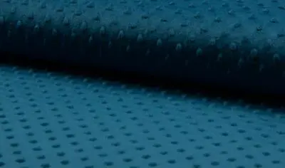 £1.99 • Buy Luxury Supersoft DIMPLE Cuddle Soft Fleece Fabric Material - LT PETROL