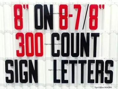 NEW 8  On 8 7/8  Plastic Outdoor Reader Board Marquee SIGN LETTERS 300 Count Set • $77