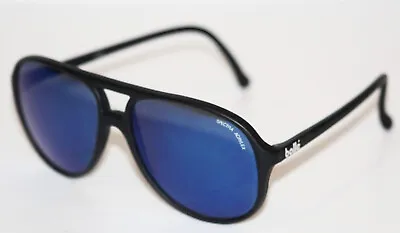 Vintage 1980s Bolle 379 Black Pilot Nylon Sunglasses France Spectra Acrylex • $49.99