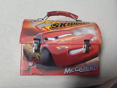 Disney Cars  Feelin Skiddish  Metal Tin Lunch Box(Lightning McQueen&SnotRod) • $6.99