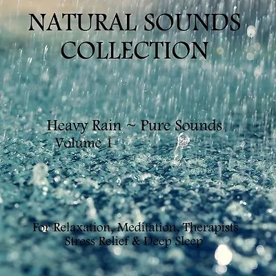 Natural Sounds Cd - Heavy Rain For Relaxation Meditation Stress Relief & Sleep • £3.59
