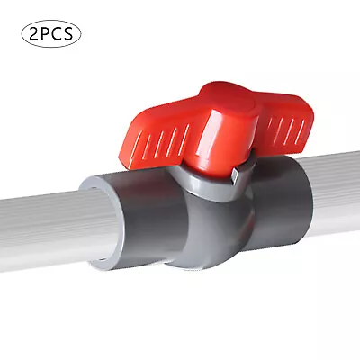 2pcs PVC Ball Valve T-shaped Handle Supply Pipe Knob Socket Ends Liquid Valve 2  • $12.82