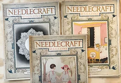 Needlecraft Magazines Lot Of  February March April 1927 Vintage Campbells Ad • $12