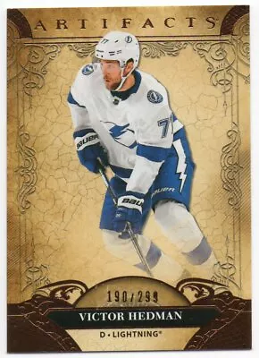 2020-21 Artifacts Copper 17 Victor Hedman 190/299 Tampa Bay Lightning • $3