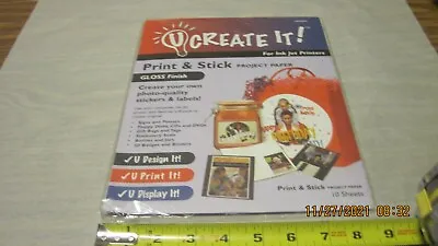 U Create It! Print & Stick Project Paper  (New) (E1) • $9.99