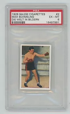 Max Schmeling 1929 Salem Cigarette #2 Die Welt In Bildern • PSA 6 EX-MT • $24.99