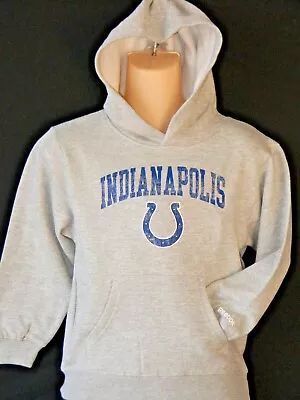 Boy's Indianapolis Colts Hoodie Size Medium 5/6 Large 7 Kids Hooded Sweatshirt • $22.84