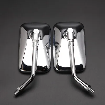 Chrome Rectangle Motorcycle Side Mirrors For Honda Magna 250 VF 750C 500C 1000C • $25.99
