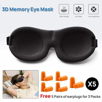 $9.82 • Buy Travel Sleep Eye Mask Soft 3D Memory Foam Padded Shade Cover Sleeping Blindfold