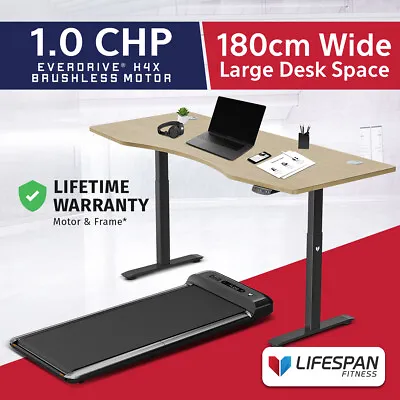 $1649 • Buy Lifespan Fitness WalkingPad M2 +ErgoDesk Auto Height Adjustable Desk Oak 180cm
