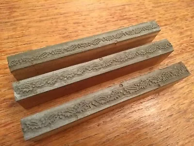 £30 • Buy 3 Festive/Christmas Holly Berry Border Printer Wood Blocks/ornaments Letterpress