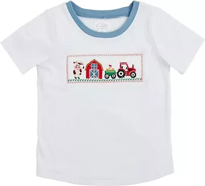 Mud Pie E4 Kids Farm Smocked T-Shirt Tee - Choose Size 15100219 • $27.99