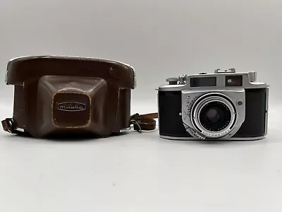 Vintage Minolta A -2 Manual Camera 35mm Film Rokkor 45mm 2.8 Lens W/Case AS IS • $99