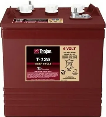 Trojan Deep Cycle T-125 Signature Series 6v 240ah T2 Technology Battery. • $399