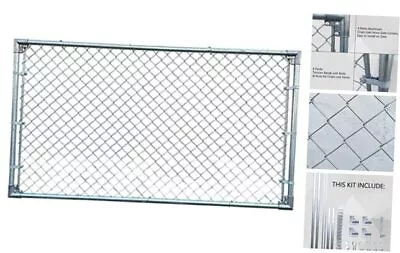  Heavy Duty Adjustable Chain Link Fence Gate Kit - Galvanize Steel Outdoor  • $141.19