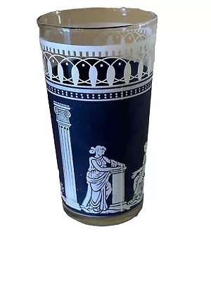 Vintage Jeannette Hellenic Grecian Jasperware Wedgewood Blue Drinking Glass • $7.99