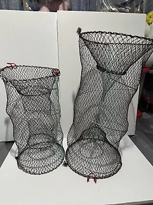 2pk Fishing Bait Traps Crab Minnows Crawfish Lobster Shrimp Ect. Collapsible  • $17